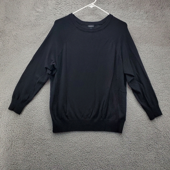 Torrid Sweater Everyday Soft Pullover Crewneck Womens 1X Black - Picture 1 of 8